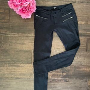 Black leggings with zippers size small.